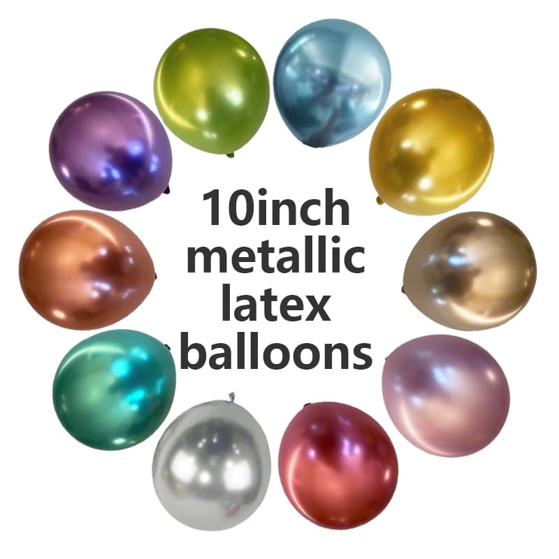 Baloane din latex metalic de 10 inch