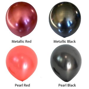 Baloane din latex perlat vs metalic
