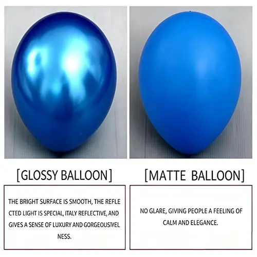 Baloane din latex mate vs lucioase