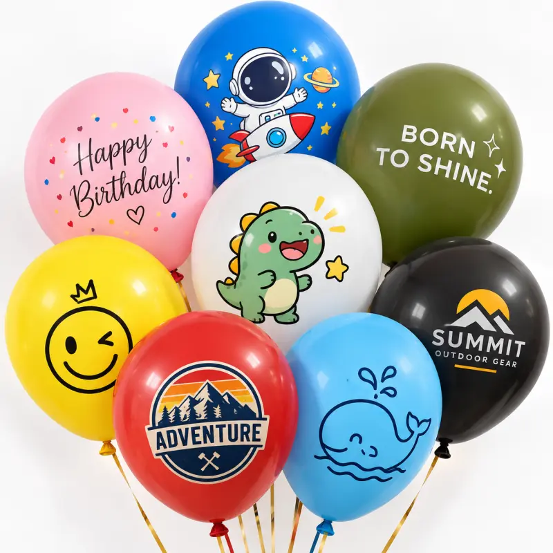 MOQ balon din latex imprimat personalizat pentru mai multe modele de logo