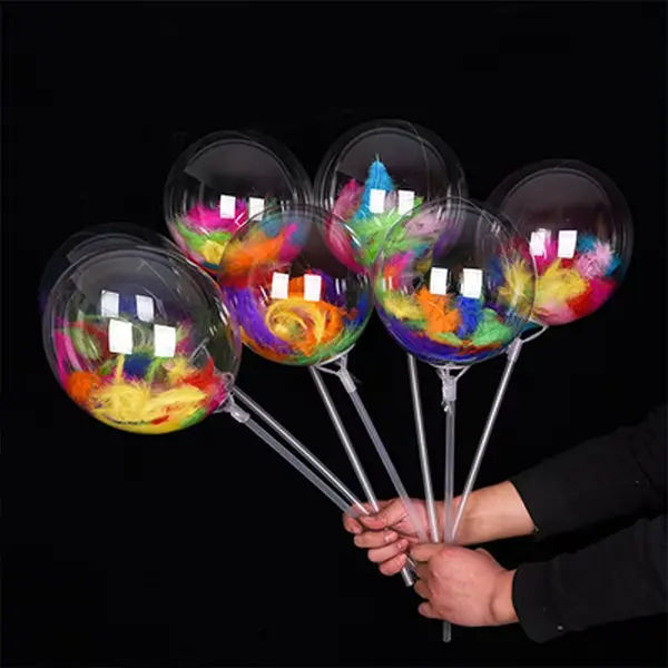 Balon Led Bobo cu umplutură cu pene Balon Led Bobo cu umplutură cu pene