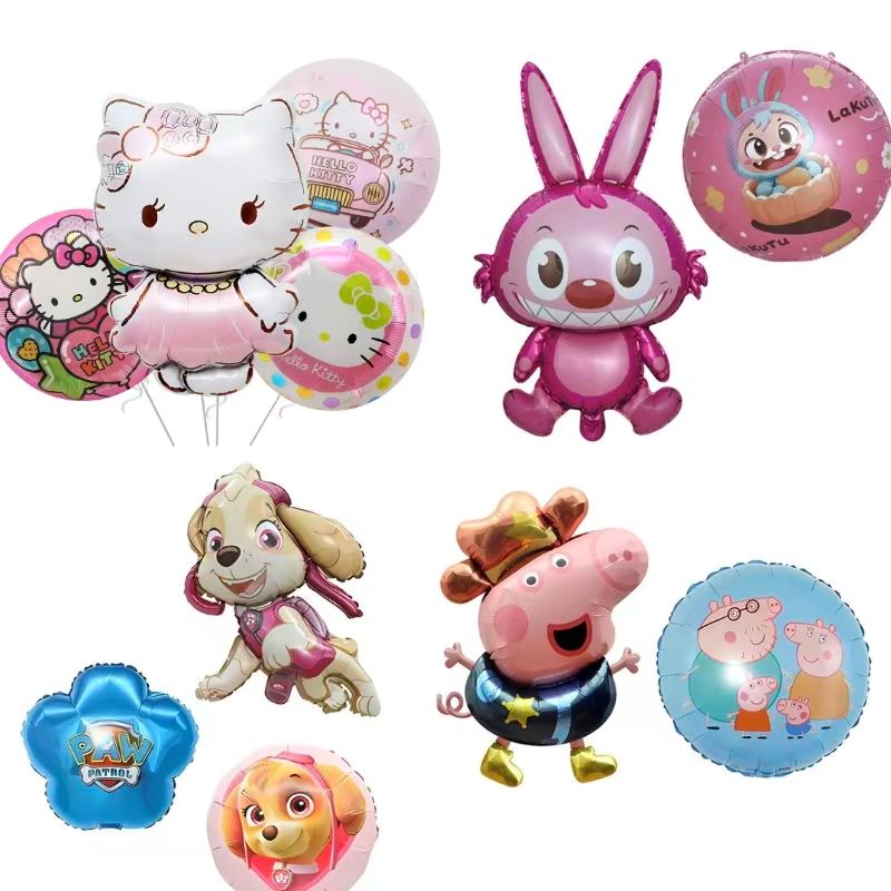 Baloane din folie imprimate cu desene animate