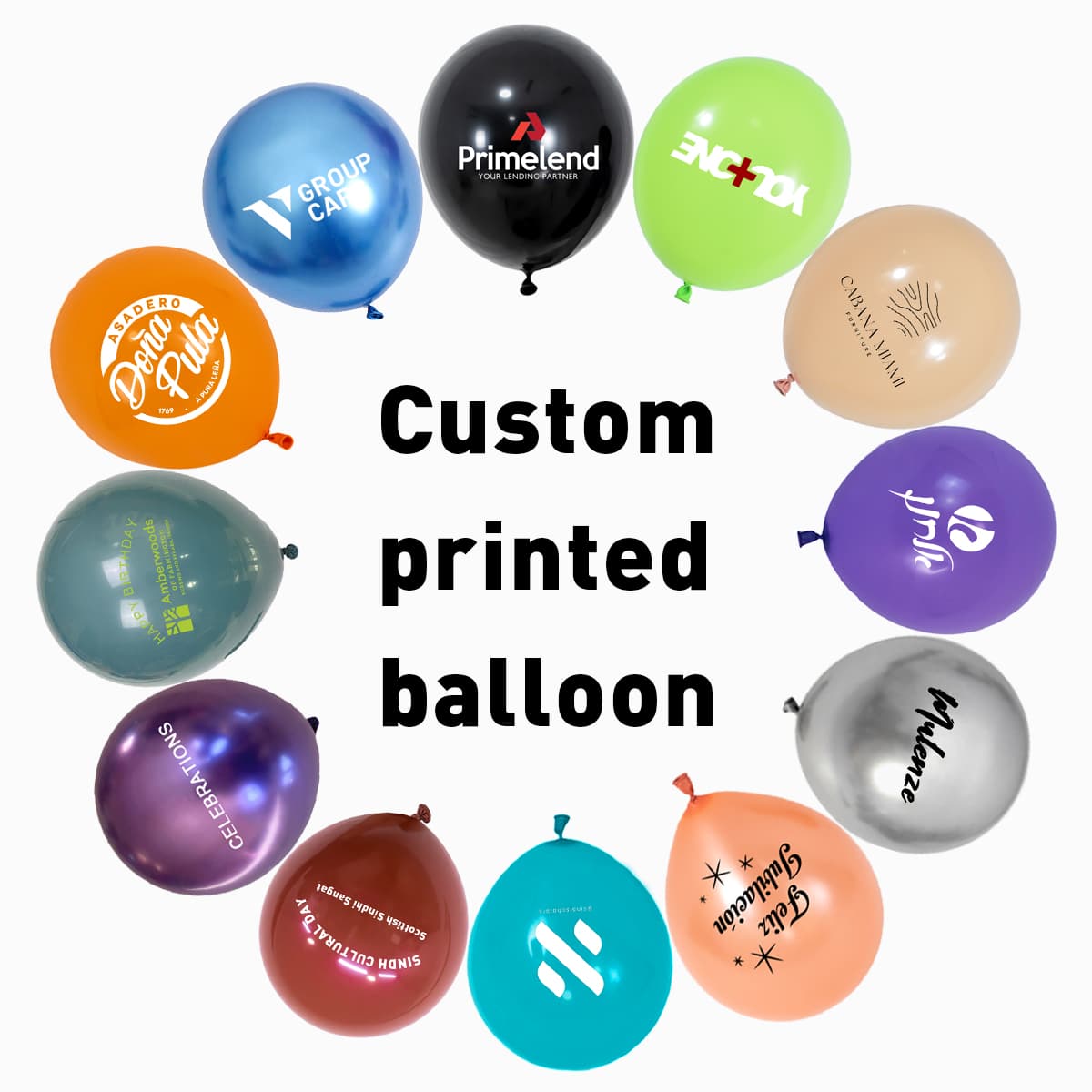 Baloane din latex imprimate cu logo personalizat