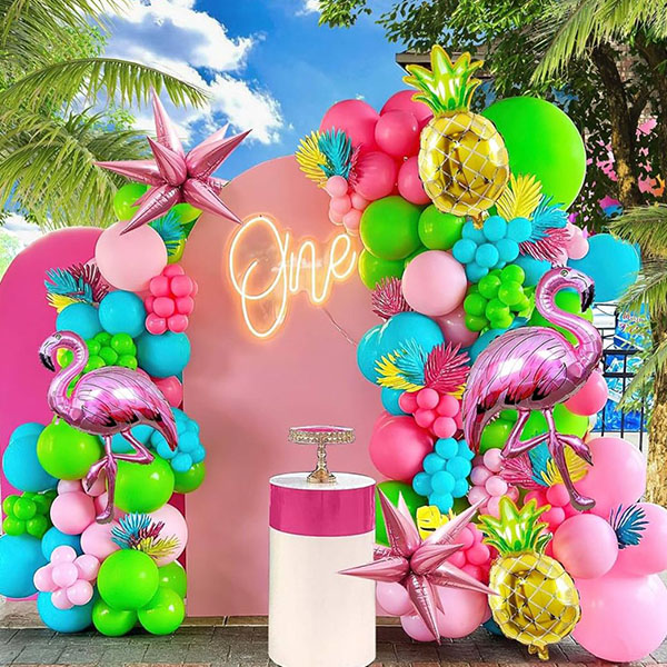 Kit ghirlande cu baloane tematice hawaiane
