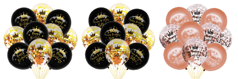 50th birthday latex balloon