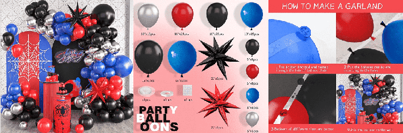 Spiderman balloon garland kits