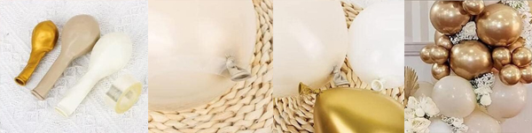 White and gold balloon garland assembly tutorial
