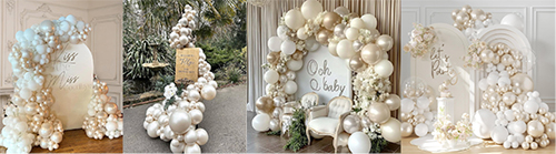 Pearl Bridal shower balloon arch