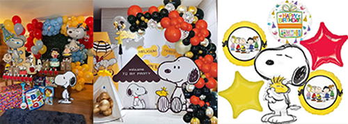 Snoopy balloon garland kit with foil balloon