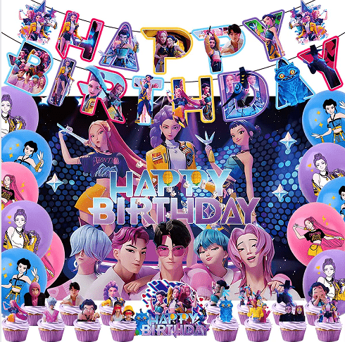 Set de decor pentru petrecere K-POP Demon Hunters