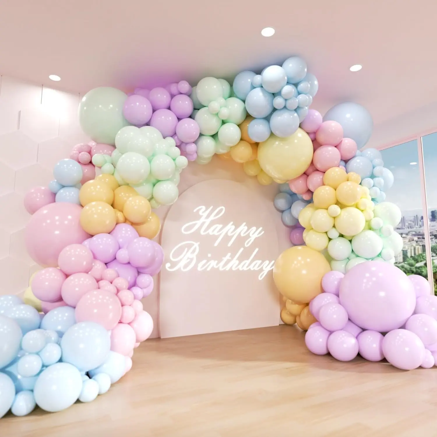 Arc de balon pastel